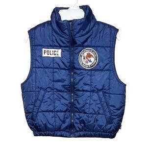 SporTrax Boys Blue Police Puffer Vest Size S